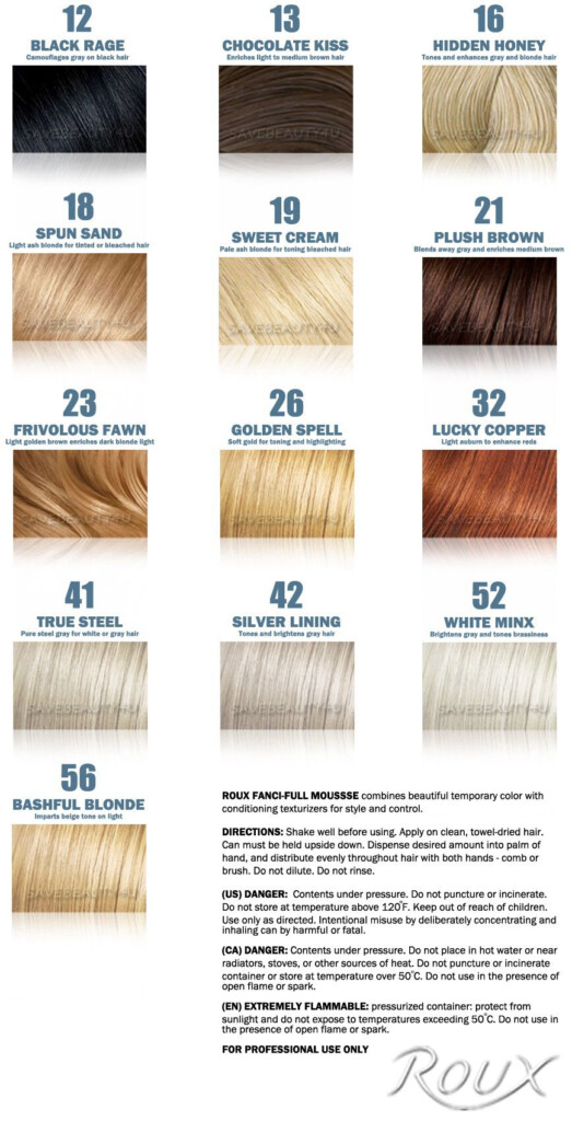 14 Awesome Fanciful Hair Rinse Color Chart