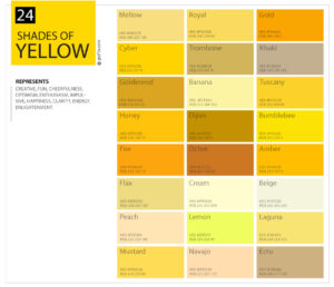 24 Shades Of Yellow Color Palette Graf1x