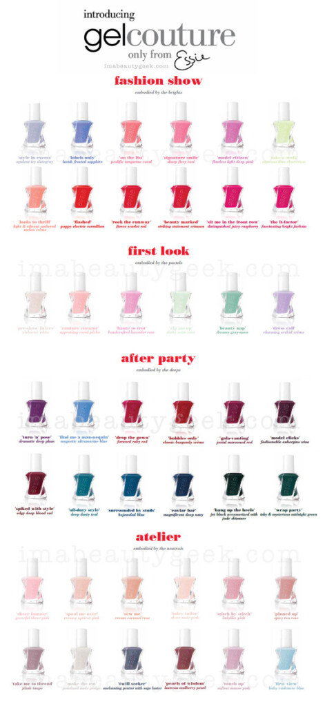 All Essie Gel Couture Colors Top Sellers Varsana