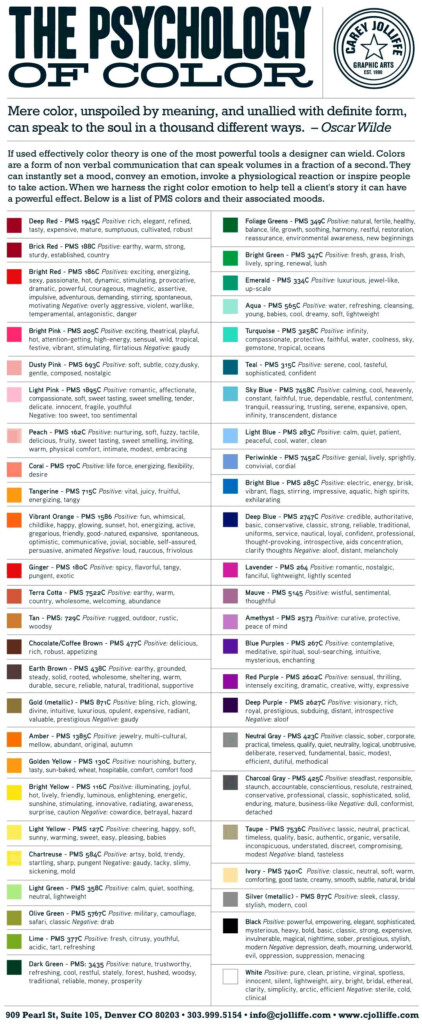  American Spirits Color Guide