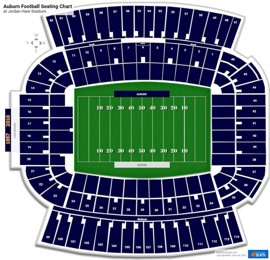 Auburn Tigers Football Stadium Seating Chart Stadium Seating Chart