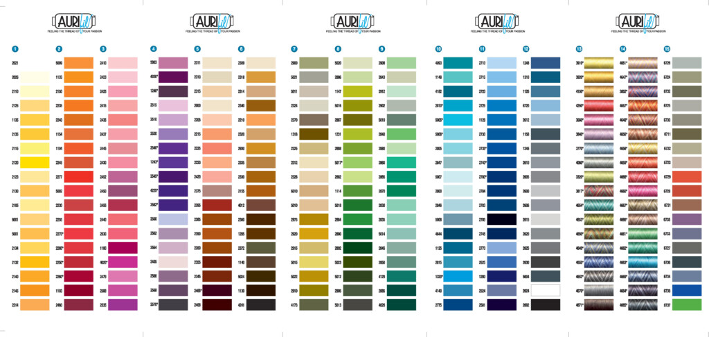 Aurifil Thread Chart