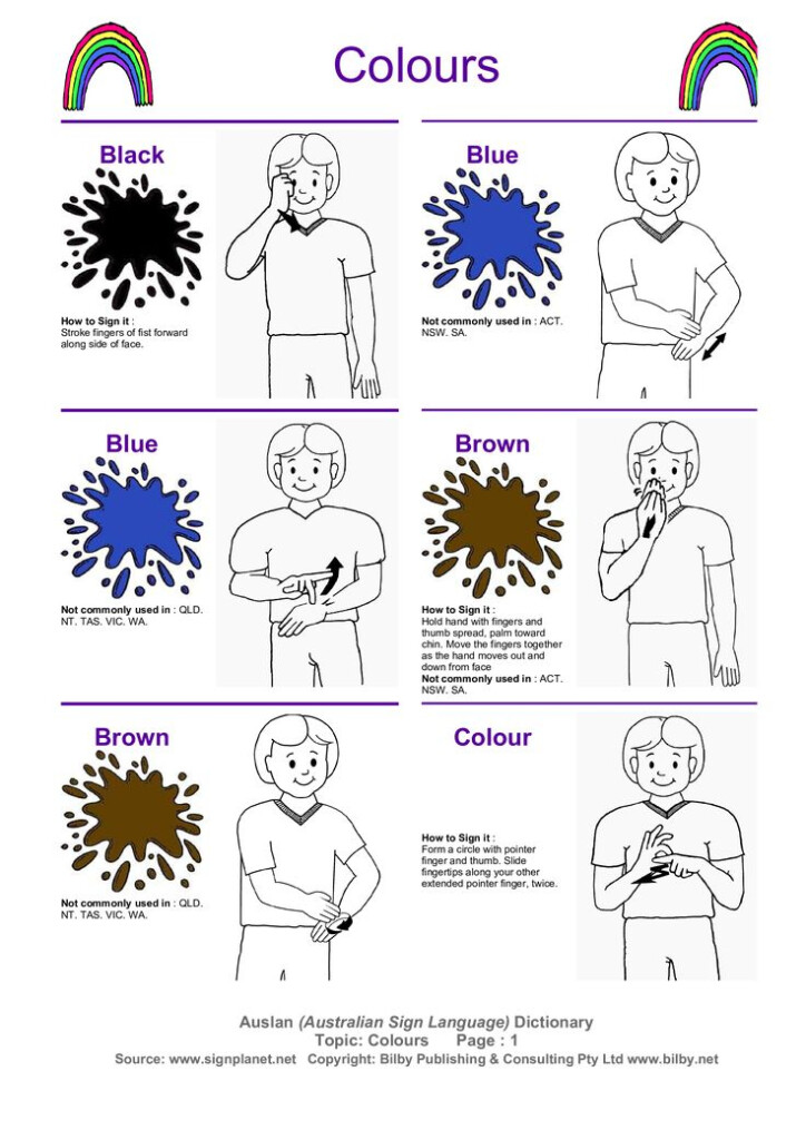 Baby Sign Language Color Chart How To Create A Baby Sign Language 