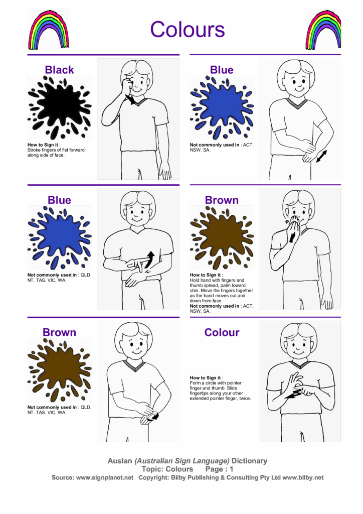 Baby Sign Language Color Chart How To Create A Baby Sign Language 