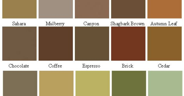 Behr Exterior Stain Color Chart
