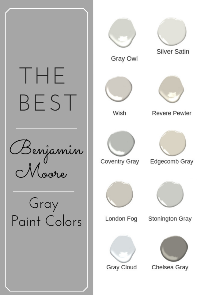 Benjamin Moore Gray Paint Colors Chart
