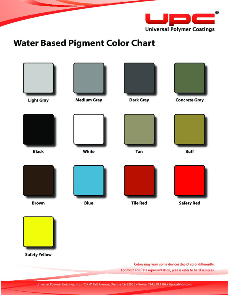 Berger Seidle Water Based Color Chart Coloring Pages