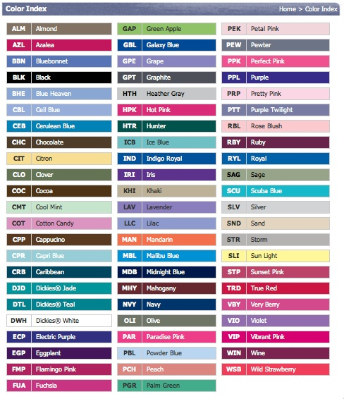 Blue Figs Scrubs Color Chart Blue Figs Scrubs Color Chart