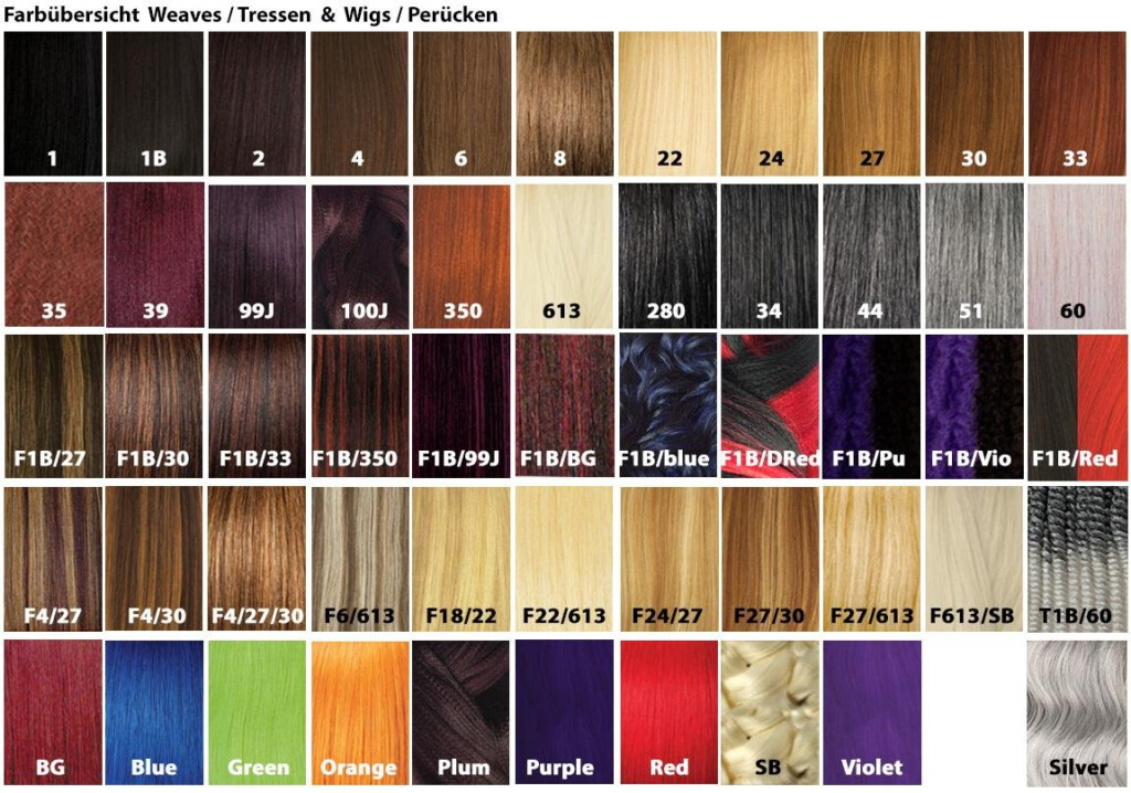 Braid Hair Color Chart Vibrant Hues For Captivating Styles