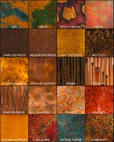 Bronze Patina Color Chart Calidun