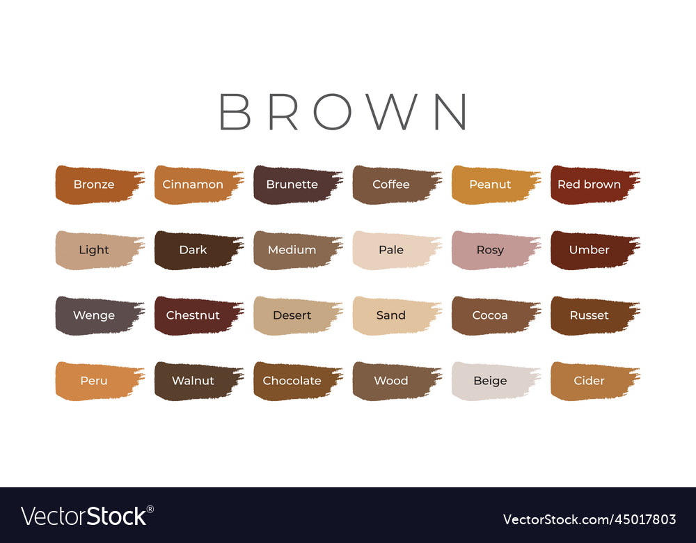 Brown Paint Color Chart Shades Of Brown Paint Chart