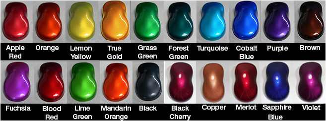 Candy Paint Color Chart Candy Paint Color Chart