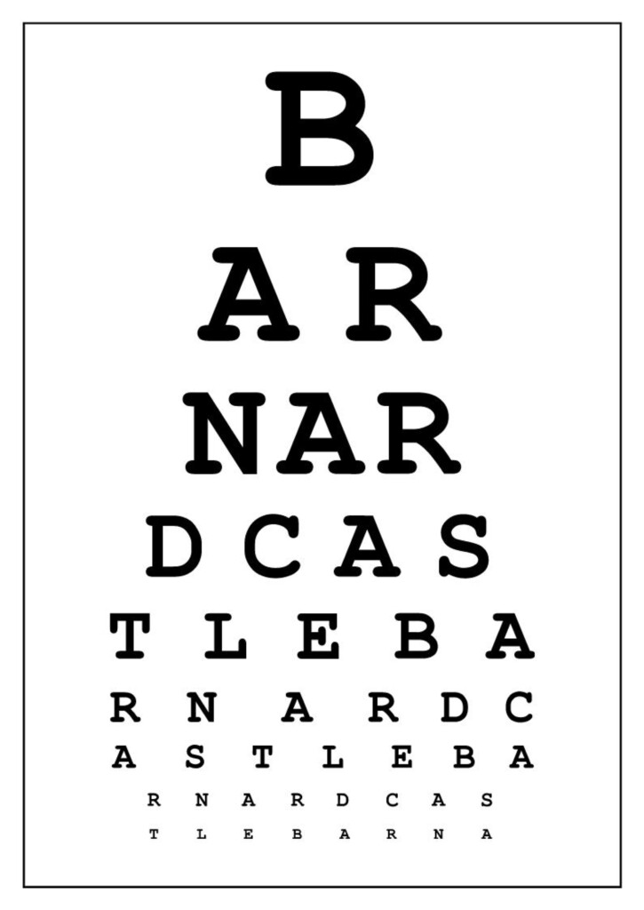 Castle Eye Test Chart In Illustrator PDF Download Template