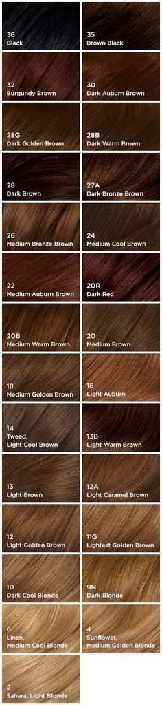 Clairol Permanent Hair Color Chart Ponasa