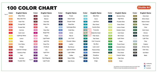 Color Chart Coloring Book By Shuttle Art
