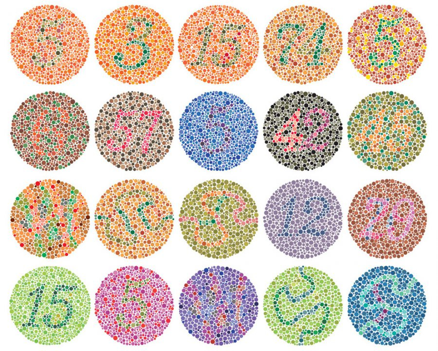 Color Chart For Color Blindness Color Vision Test Chart