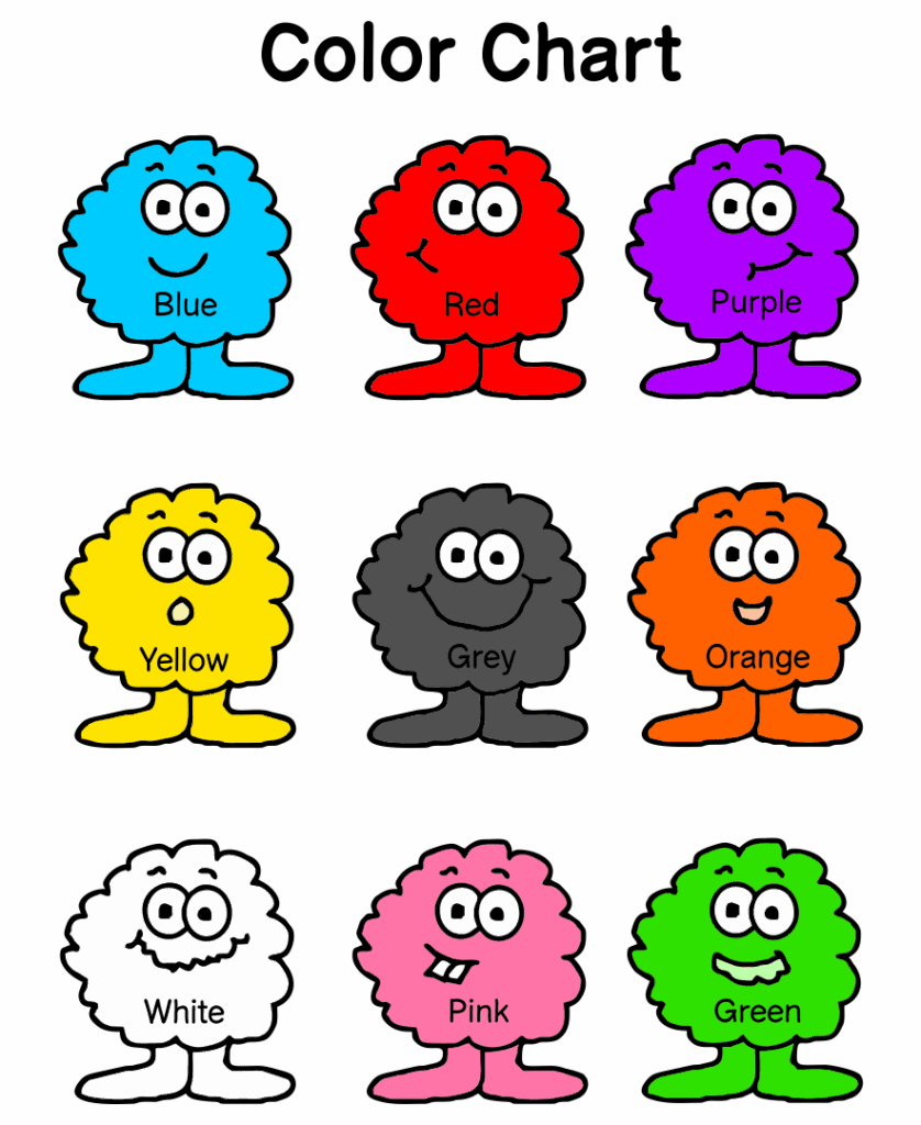 Color Chart For Kindergarten
