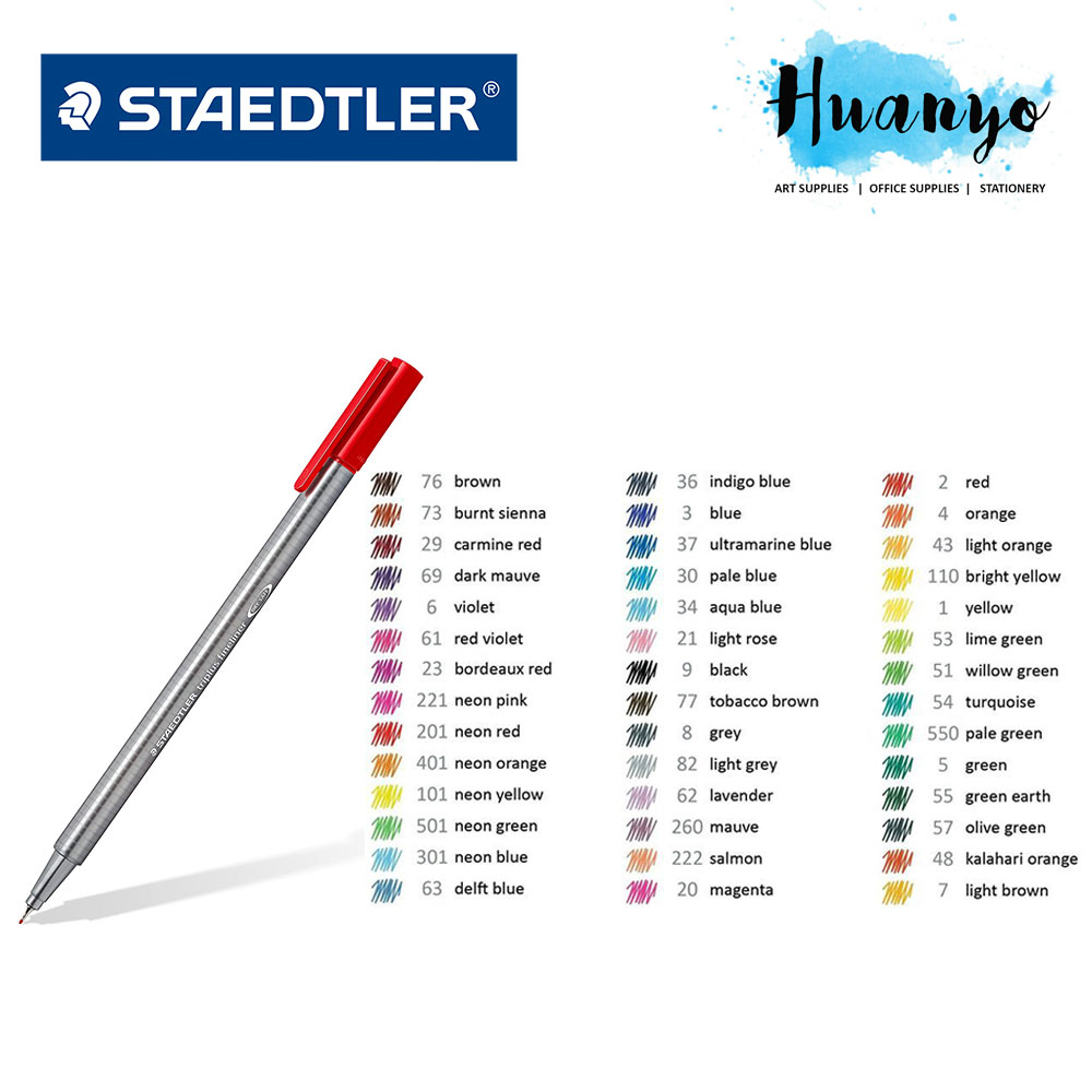 Color Chart For Staedtler Triplus Fineliner Color Chart Colored My 