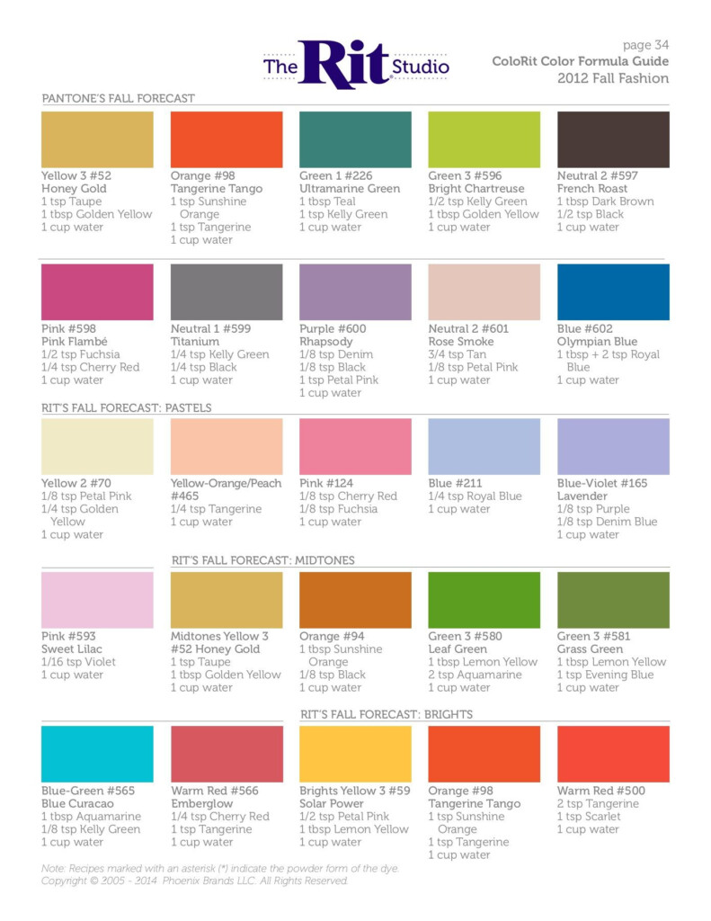 Color Chart Rit Dye Colors Chart Rit Dye Colors Rit D Vrogue co