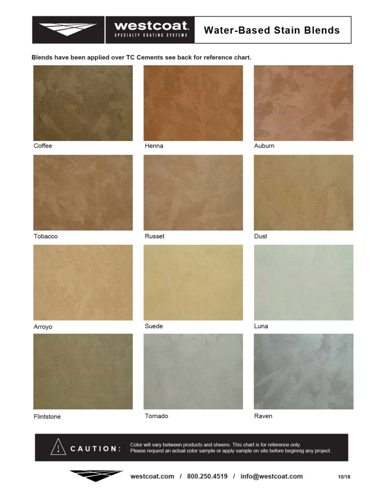 Color Charts Westcoat