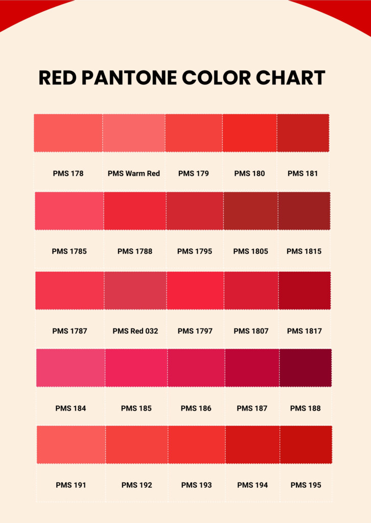Color Names Red Color Names Chart Red Color Names Pantone Color Chart 