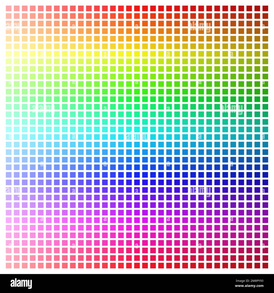 Color Palette With Every Hue Light To Dark Stock Vector Image Art Alamy