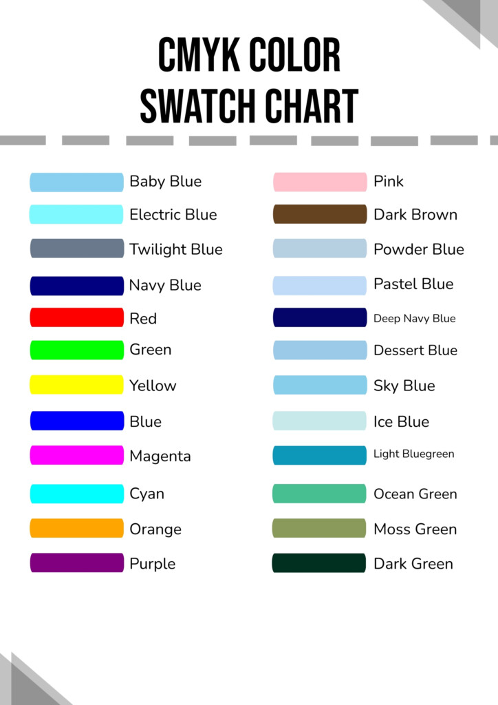 Color Swatch Chart