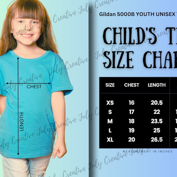 Comfort Colors 9018 Youth Size Chart Etsy