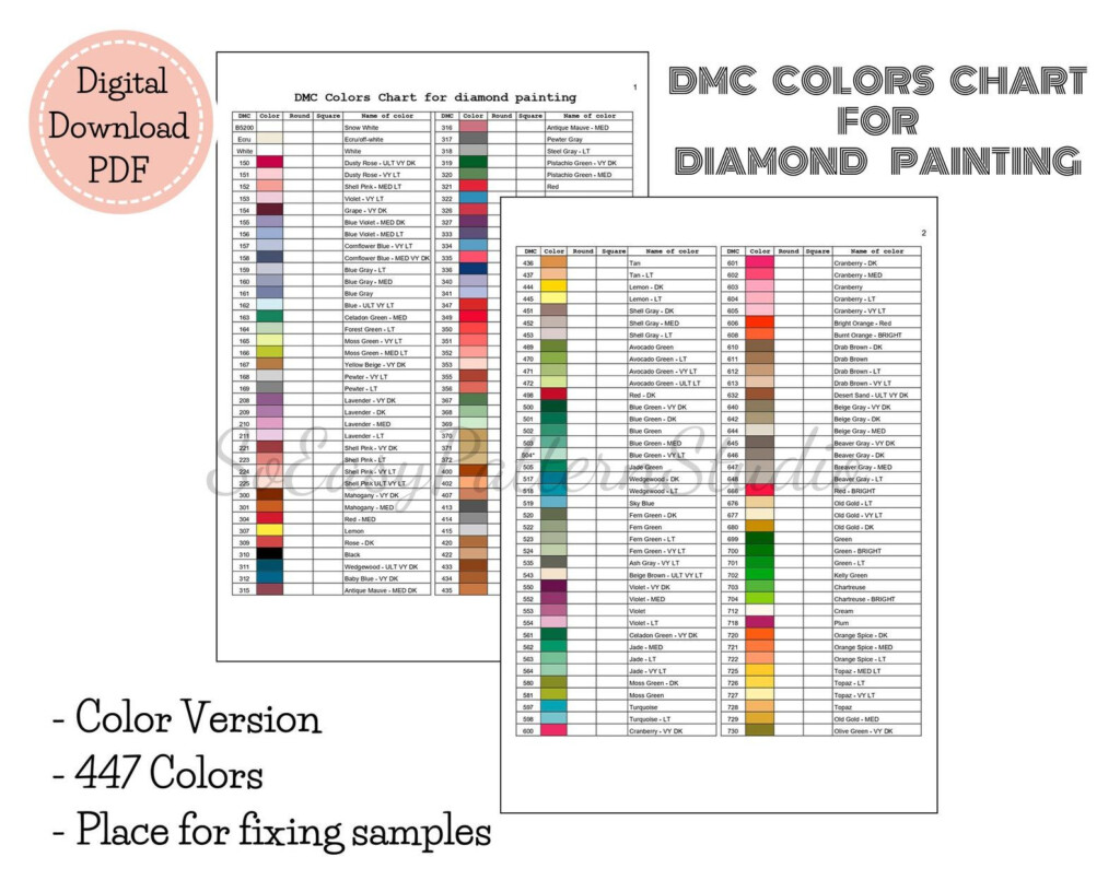 Cross Stitch Thread Dmc Thread Dmc Floss Chart Color Card Color 