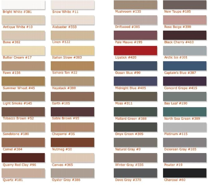 Custom Building Grout Color Chart