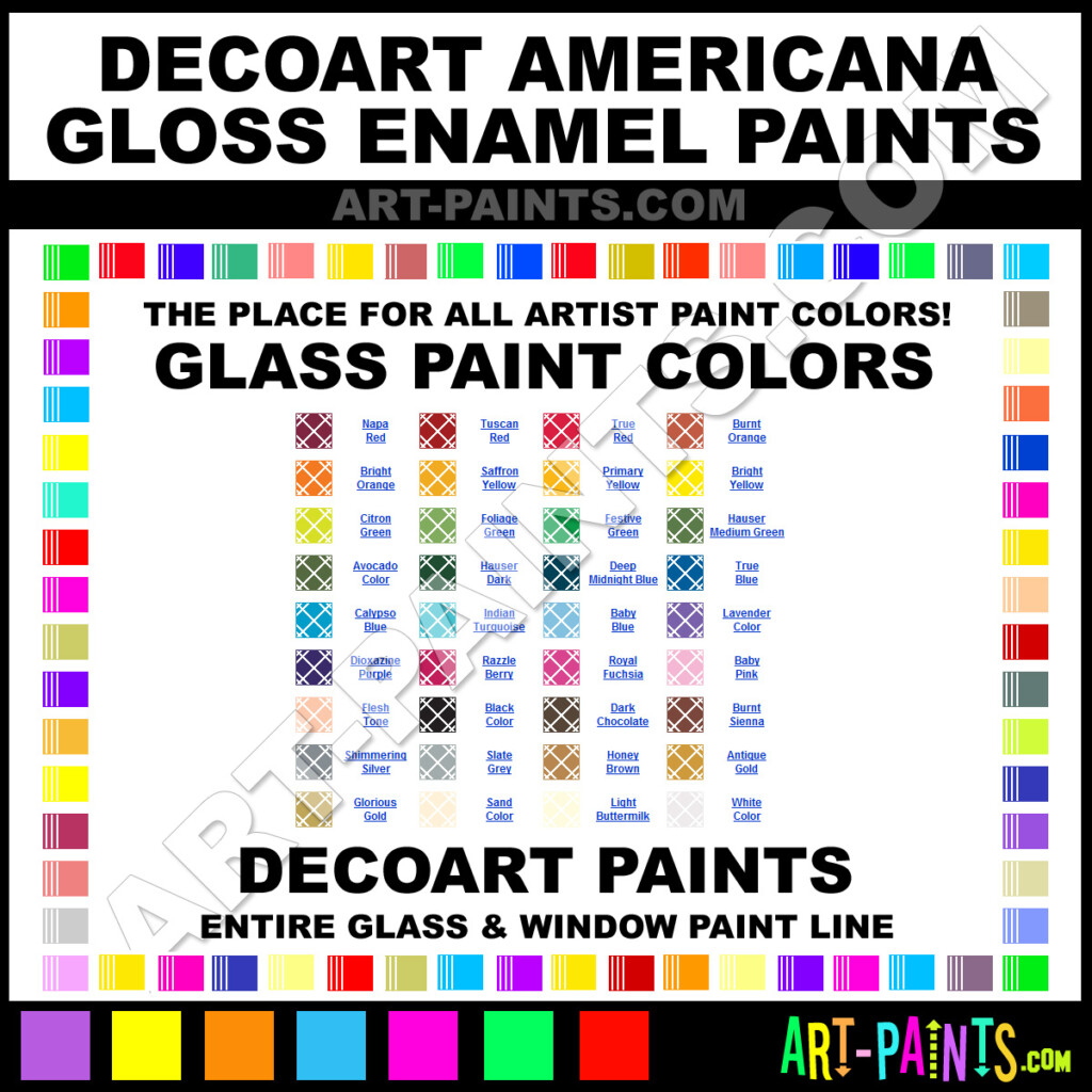 DecoArt Americana Gloss Enamels Glass And Window Paint Colors Stains 