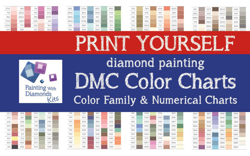 Diamond Dotz Color Chart Pdf Printable Dmc Color Chart For Diamond Painting