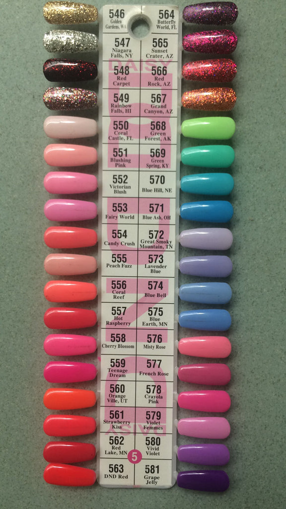 Dnd Nail Gel Color Chart Kemele