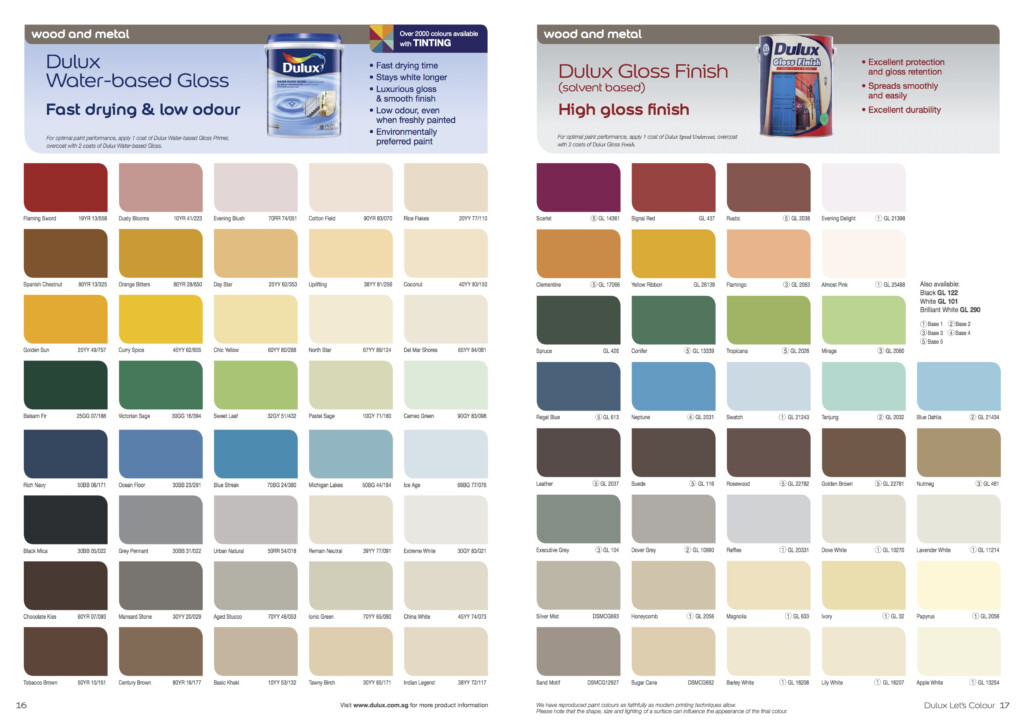 Dulux Interior Paint Chart Infoupdate