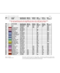 Embroidery Thread Conversion Chart PDF Free Download PRINTABLE 