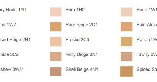 Estee Lauder Futurist Color Chart