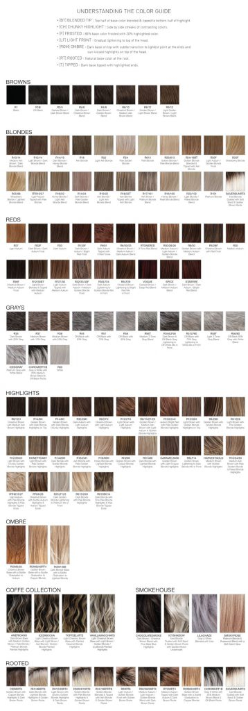 Estetica Wigs Color Chart Estetica Color Options LA Wig Company