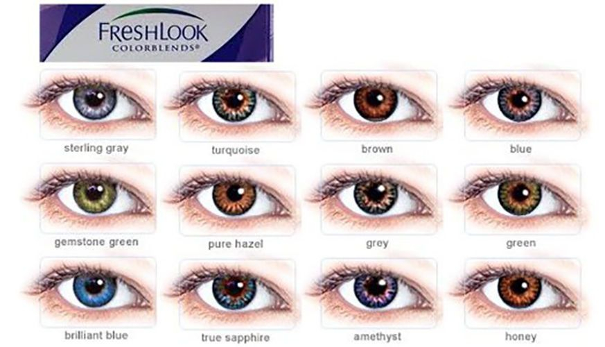 FreshLook ColorBlends Color Chart