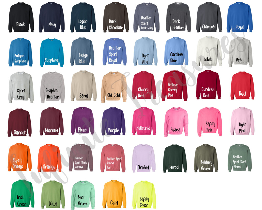 Gildan Color Chart Sweatshirt