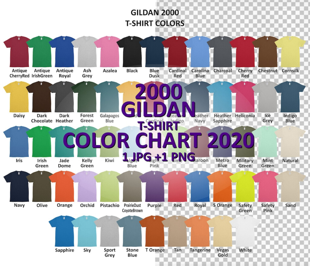 Gildan T Shirt Colors Chart