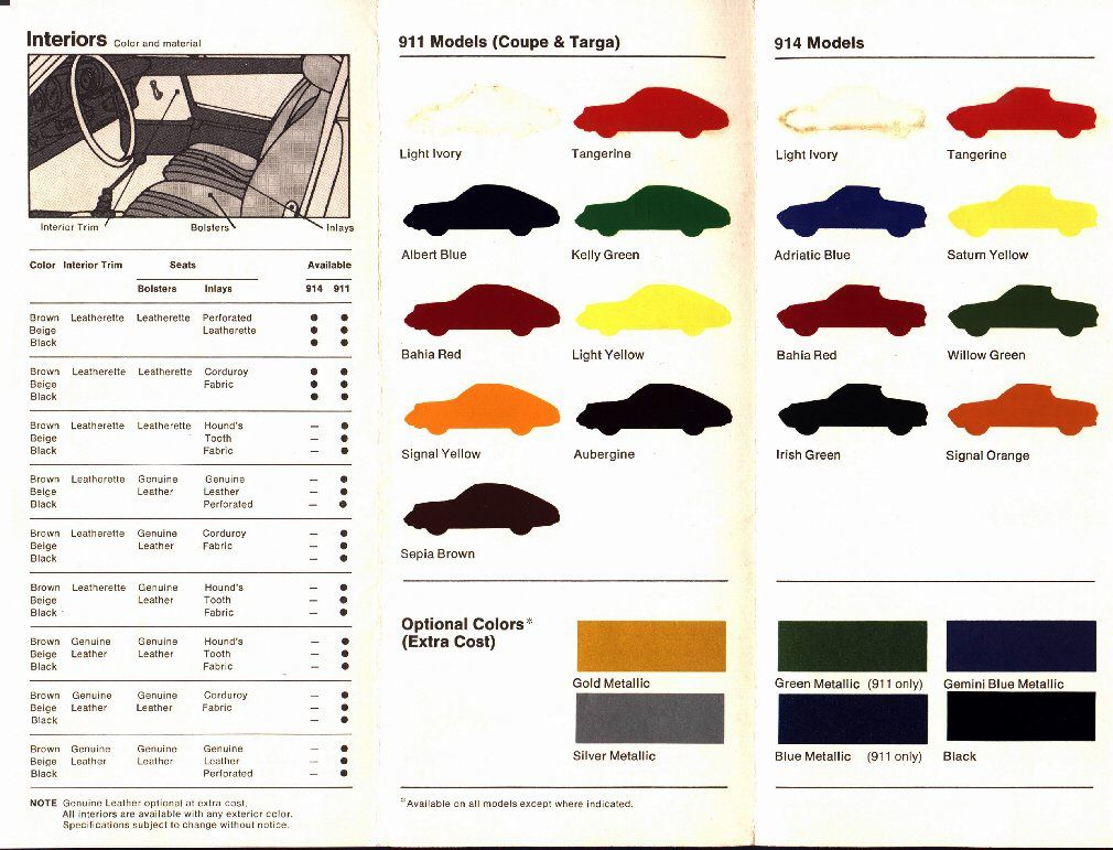 Gio Web Picture Porsche 911 Color Chart