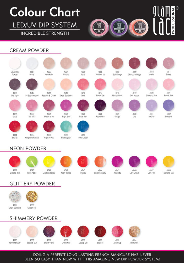 GlamLac Dip Powder Colour Chart By Beautyshop LLC Issuu