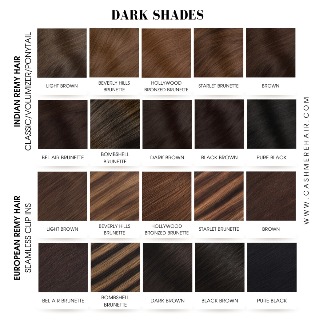 Hair Extension Color Chart For Side By Side Color Comparison