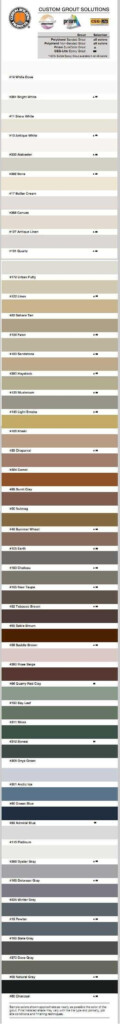 Home Depot Tile Grout Color Chart
