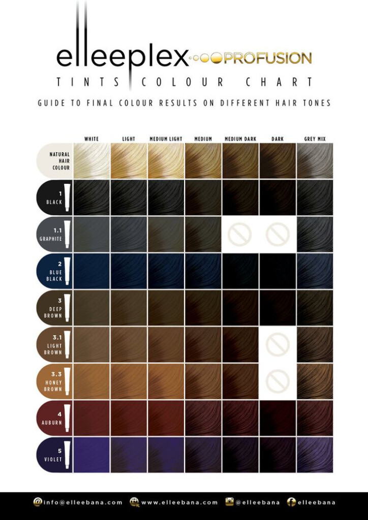 Intensive Brow Tint Color Chart Paul Scroggs
