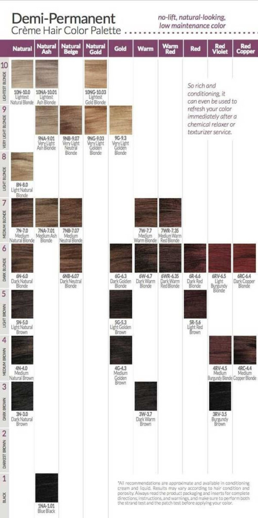 Ion Intensive Shine Color Chart Coloring Pages