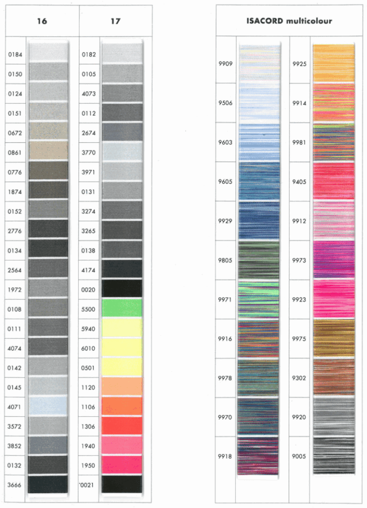 Isacord Color Chart For Embroidery Thread Embroidery Shops