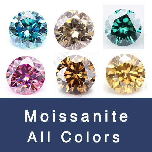 Loose Moissanite Stones Color Chart Originial Colors And Coated Colors 