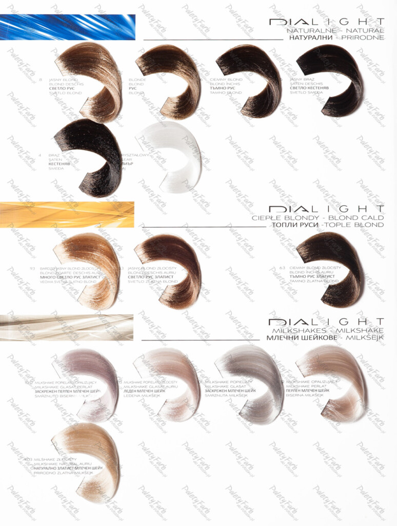 Loreal Dia Light Color Chart Loreal Inoa Paleta Dialight Farb Wlosow 