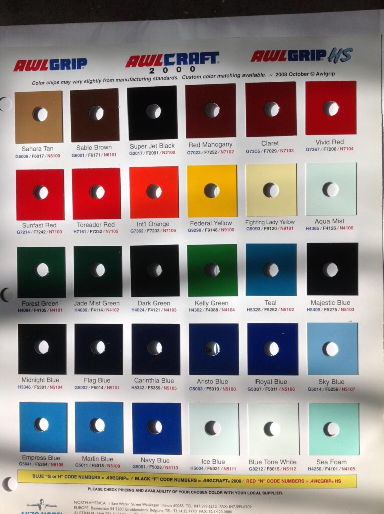 Maaco Paint Colors Chart Warehouse Of Ideas